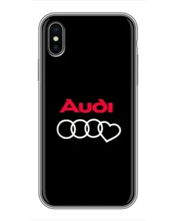 Чохол для iPhone Xs з картинкою «Логотип Audi Heart» Чохол для iPhone Xs з картинкою «Логотип Audi Heart»