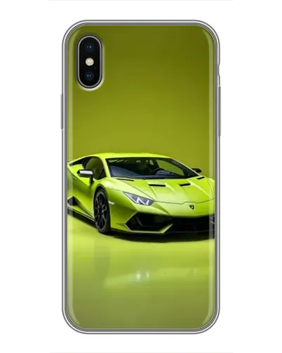 Чохол для iPhone Xs з картинкою «Салатовий Lamborghini Huracan»