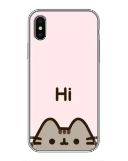Чохол для iPhone Xs з картинкою «Пушин каже Hi»