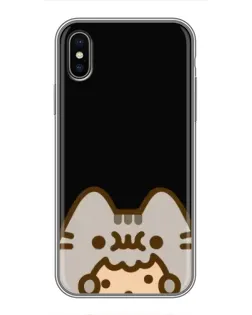 Чохол для iPhone Xs з картинкою «Пушин на чорному»
