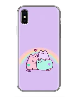 Чохол для iPhone Xs з картинкою «Веселкові Пушини»