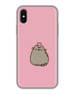 Чохол для iPhone Xs з картинкою «Pusheen серце»