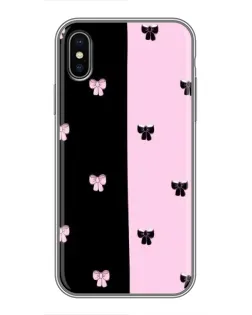 Чехол для iPhone Xs с картинкой «Контрастные банты»