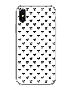 Чехол для iPhone Xs с картинкой «Мини-бантики»
