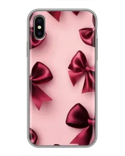 Чехол для iPhone Xs с картинкой «Бордовый атлас»