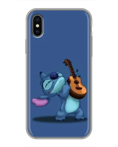 Чехол для iPhone Xs с картинкой «Стич с укулеле»