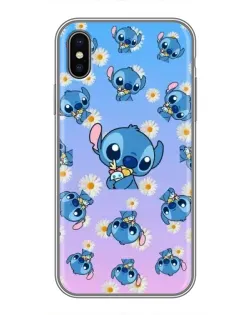 Чехол для iPhone Xs с картинкой «Паттерн со Стичем»