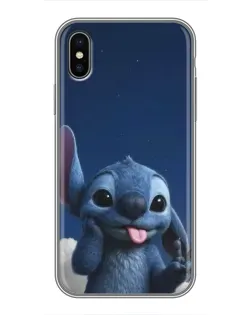 Чехол для iPhone Xs с картинкой «Стич в облаках»