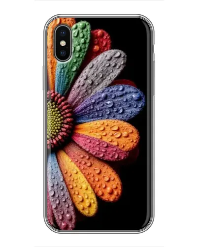 Чехол для iPhone Xs с картинкой «Радужный цветок»