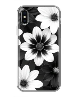 Чехол для iPhone Xs с картинкой «Монохромные астры» Чехол для iPhone Xs с картинкой «Монохромные астры»