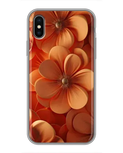 Чехол для iPhone Xs с картинкой «Оранжевый макро цветок»