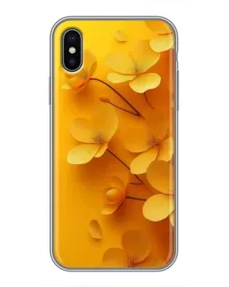 Чехол для iPhone Xs с картинкой «Золотые лепестки» Чехол для iPhone Xs с картинкой «Золотые лепестки»