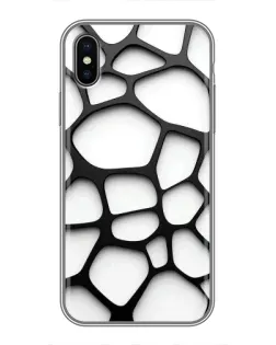 Чехол для iPhone Xs с картинкой «Белая объемная сетка» Чехол для iPhone Xs с картинкой «Белая объемная сетка»