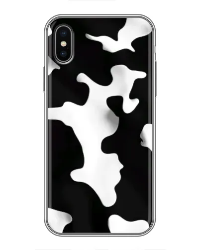 Чехол для iPhone Xs с картинкой «Черно-белое пятно»