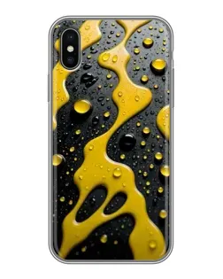 Чехол для iPhone Xs с картинкой «Жидкое желтое золото»
