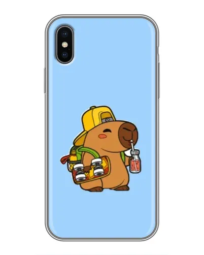 Чохол для iPhone Xs з картинкою «Капібара на скейті» Чохол для iPhone Xs з картинкою «Капібара на скейті»