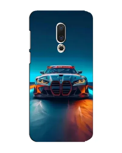 Чехол для Meizu 15 Plus с картинкой «BMW — огни неона» Чехол для Meizu 15 Plus с картинкой «BMW — огни неона»