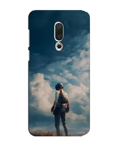 Чехол для Meizu 15 Plus с картинкой «Герой PUBG на скале»