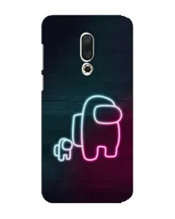 Чехол для Meizu 15 Plus с картинкой «Among Us неон-арт» Чехол для Meizu 15 Plus с картинкой «Among Us неон-арт»
