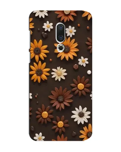 Чохол для Meizu 15 Plus з картинкою «Візерунок з маленьких соняшників»