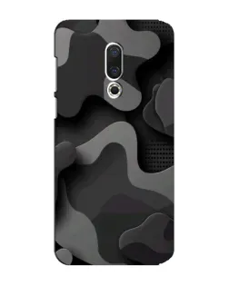 Чехол для Meizu 15 Plus с картинкой «Темный абстрактный камуфляж»