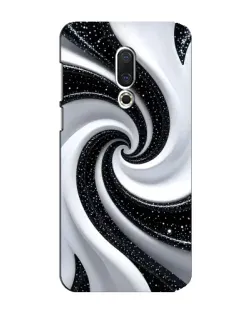 Чехол для Meizu 15 Plus с картинкой «Черно-белая спираль»