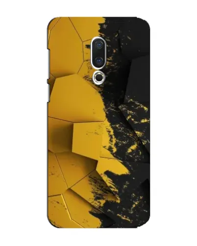 Чехол для Meizu 15 Plus с картинкой «Золотые осколки геометрии»
