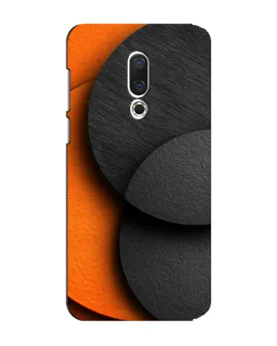 Чехол для Meizu 15 Plus с картинкой «Геометрия оранжевых кругов»