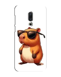 Чехол для Meizu 15 Plus с картинкой «Капибара в очках»