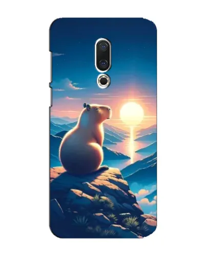 Чехол для Meizu 15 Plus с картинкой «Закат солнца с капибарой» Чехол для Meizu 15 Plus с картинкой «Закат солнца с капибарой»