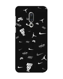 Чехол для Meizu 15 с картинкой «Nike Black Pattern»