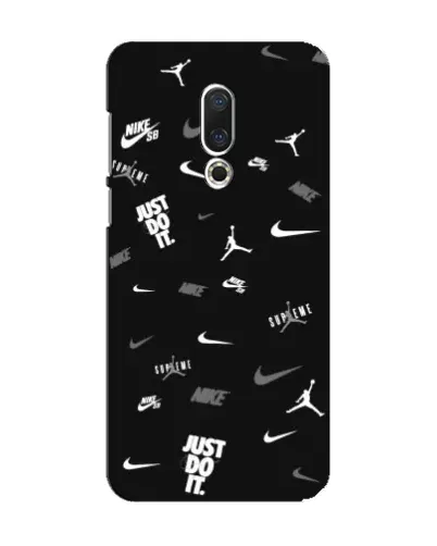 Чехол для Meizu 15 с картинкой «Nike Black Pattern»