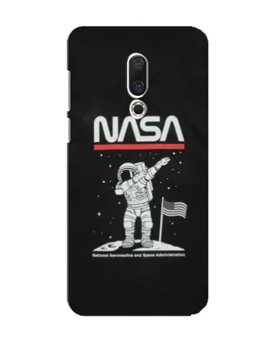 Чехол для Meizu 15 с картинкой «NASA — шагаем по Луне»