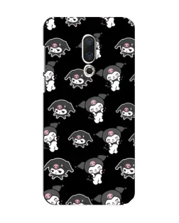 Чехол для Meizu 15 с картинкой «Черный паттерн Kuromi»