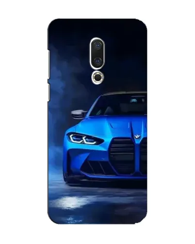 Чехол для Meizu 15 с картинкой «Голубая BMW M4»