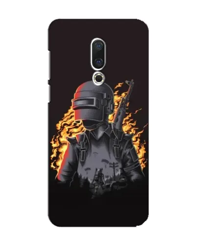 Чехол для Meizu 15 с картинкой «PUBG — огненный силуэт»