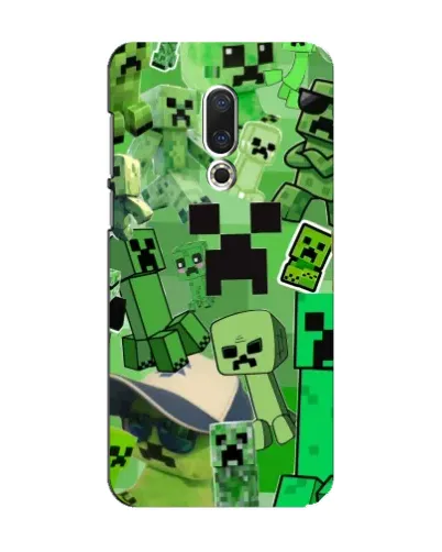 Чехол для Meizu 15 с картинкой «Криперы Minecraft»