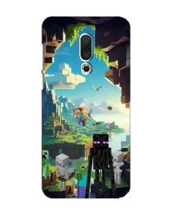 Чехол для Meizu 15 с картинкой «Эндермен в лесу»