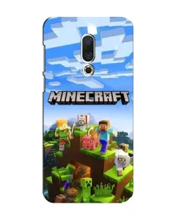 Чехол для Meizu 15 с картинкой «Minecraft классический мир»