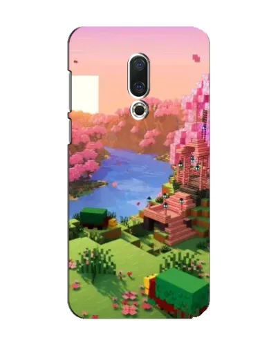 Чехол для Meizu 15 с картинкой «Розовое дерево Minecraft»