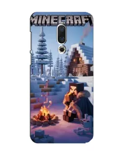 Чехол для Meizu 15 с картинкой «Зимний Minecraft»