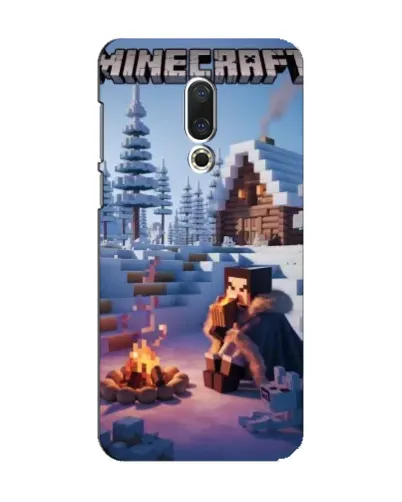Чехол для Meizu 15 с картинкой «Зимний Minecraft»