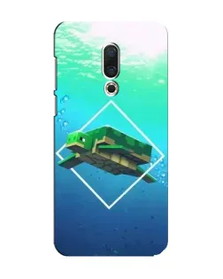 Чехол для Meizu 15 с картинкой «Черепаха Minecraft»