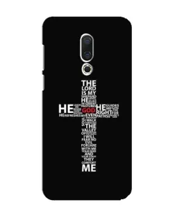 Чехол для Meizu 15 с картинкой «Текстовый крест»