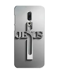 Чехол для Meizu 15 с картинкой «Металлический крест Jesus»