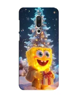 Чехол для Meizu 15 с картинкой «Рождественский Спанч Боб»