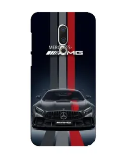 Чехол для Meizu 15 с картинкой «Mercedes — белый карбон»