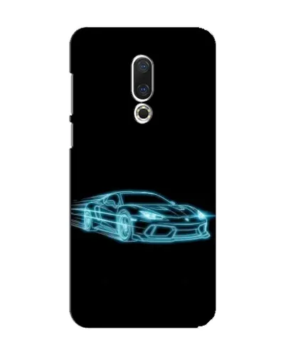 Чехол для Meizu 15 с картинкой «Неоновый контур Lamborghini»