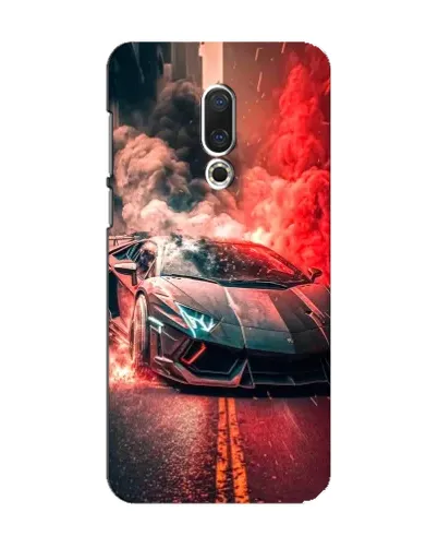 Чехол для Meizu 15 с картинкой «Lamborghini красный дым»