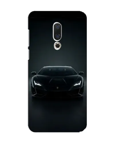 Чехол для Meizu 15 с картинкой «Черный Lamborghini Aventador»